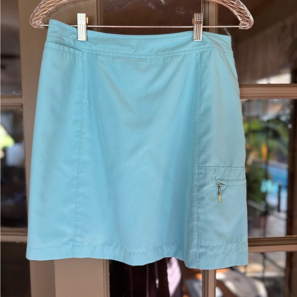 Izod Light Blue Mini Skirt with Pocket
